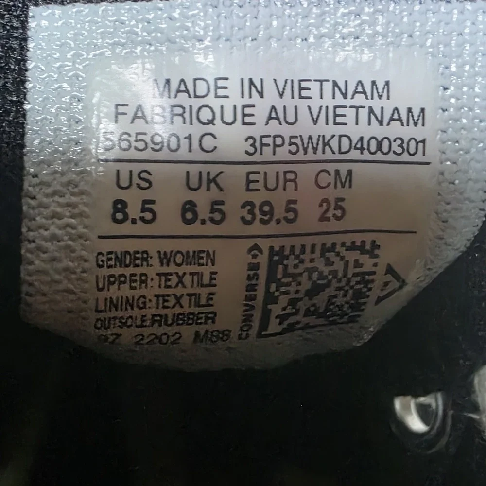 Converse Chuck Taylor All Star Lugged Hi Black Platform Sneakers Women's 8.5 - Picture 8 of 9